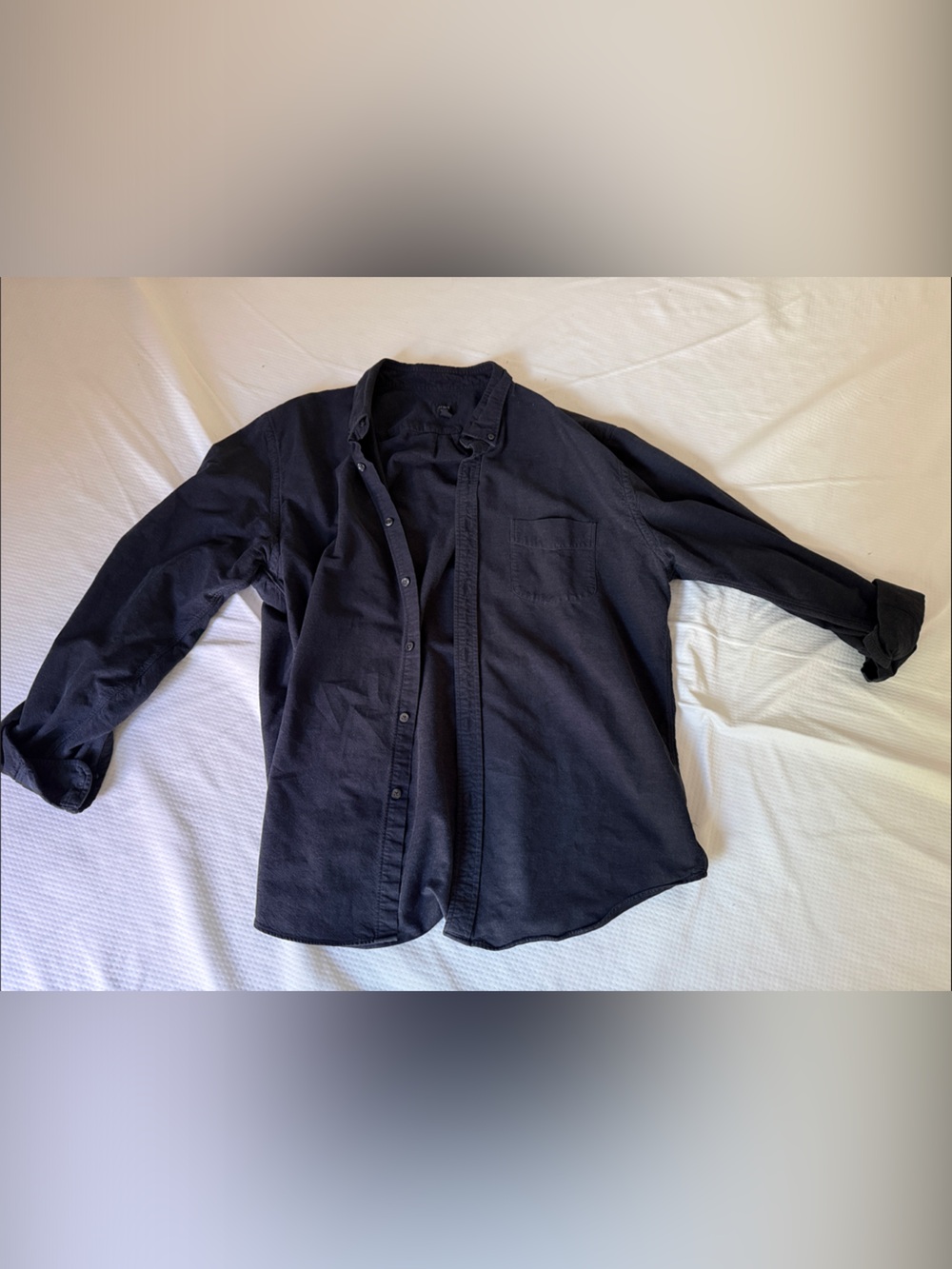 Vintage J Crew Oxford Black Button-Up Shirt XL